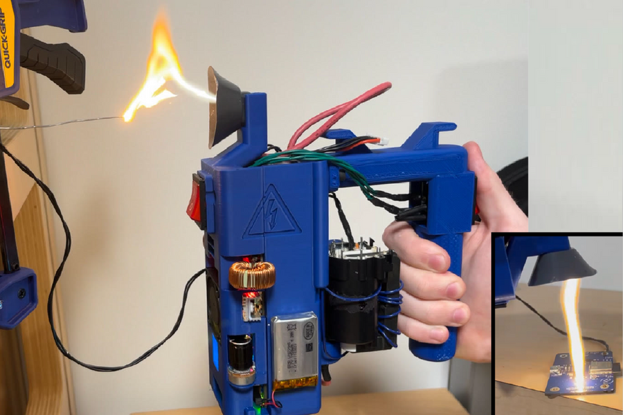 Powerful High Voltage Generator and Induction Heater! | Orange Plasma Arcs and Red-Hot Metal Heating | Inducer (How To)